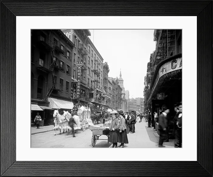 Framed Print : Mott Street, New York City, circa 1910 Framed Print : Mott Street, New York City, circa 1910