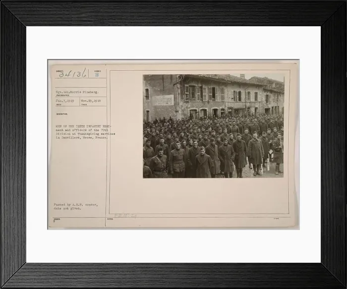 Framed Print : Sergeant Morris Fineberg and the men of the 315th Infantry Regiment Framed Print : Sergeant Morris Fineberg and the men of the 315th Infantry Regiment
