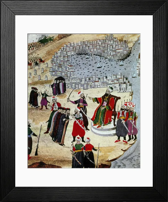 Framed Print : Fall of Constantinople, Ottoman Sultan Mehmed II, 1453 Framed Print : Fall of Constantinople, Ottoman Sultan Mehmed II, 1453