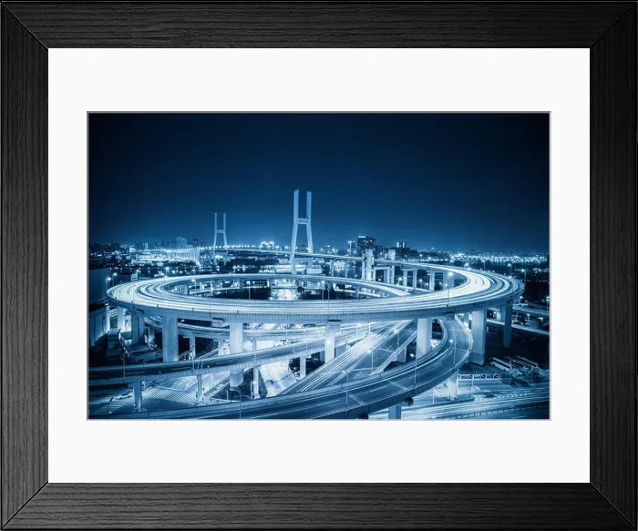 Framed Print : shanghai nanpu bridge at night Framed Print : shanghai nanpu bridge at night