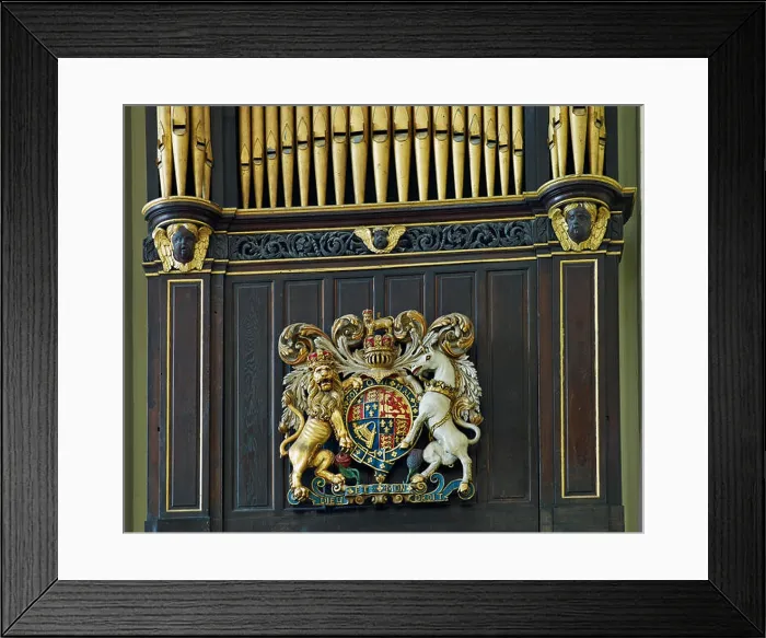 Framed Print : St Edmund King and Martyr, Church in the City of London. Royal Stuart Coat of Arms Framed Print : St Edmund King and Martyr, Church in the City of London. Royal Stuart Coat of Arms