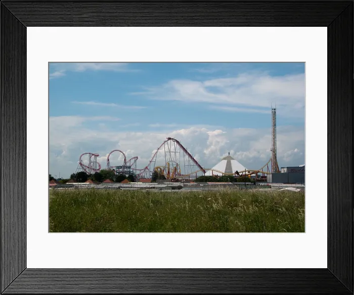 Framed Print : roller coaster at fantasy island Linconshire coast