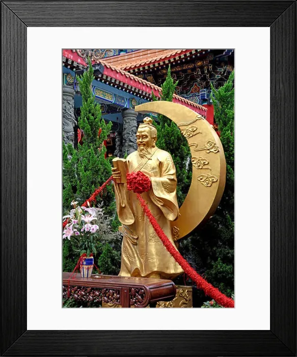 Framed Print : Statue of the God of marriage Yue Lao at Wong Tai Sin Temple, Hong Kong, China Framed Print : Statue of the God of marriage Yue Lao at Wong Tai Sin Temple, Hong Kong, China