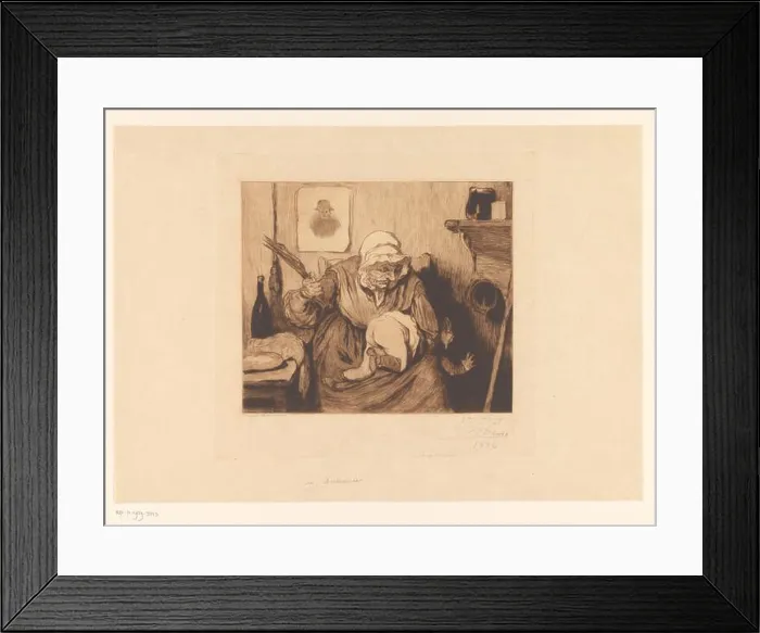 Framed Print : Child gets a spanking of an old woman Framed Print : Child gets a spanking of an old woman