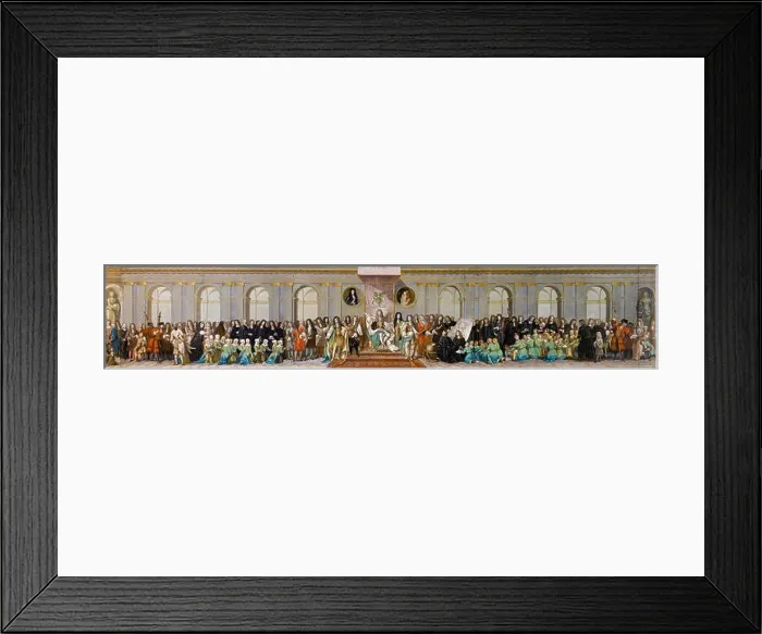 Framed Print : James II Receiving the Mathematical Scholars of Christ's Hospital, painting by Studio of Antonio Verrio, before 1707 Framed Print : James II Receiving the Mathematical Scholars of Christ's Hospital, painting by Studio of Antonio Verrio, before 1707