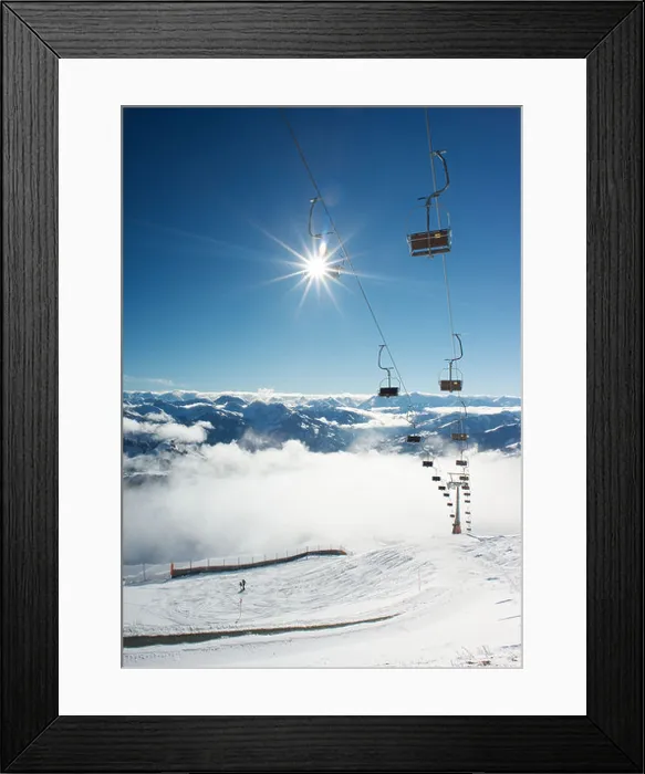 Framed Print : Brunellenfeld ski lift kitzbuhel Austria Framed Print : Brunellenfeld ski lift kitzbuhel Austria