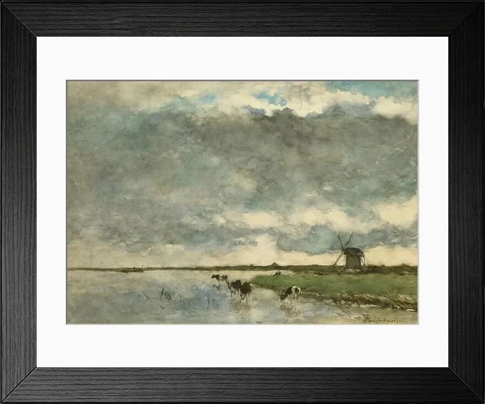Framed Print : Weissenbruch Jan Hendrik - Polderlandschap Met Vee Framed Print : Weissenbruch Jan Hendrik - Polderlandschap Met Vee
