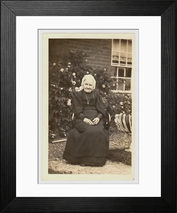 Framed Print : Original Edwardian era postcard of an elderly Edwardian woman Framed Print : Original Edwardian era postcard of an elderly Edwardian woman