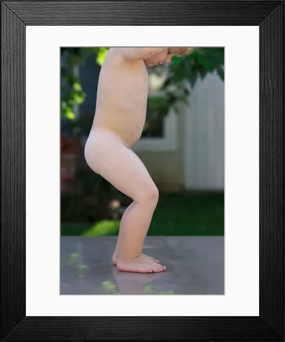 Framed Print : naked toddler dancing Framed Print : naked toddler dancing