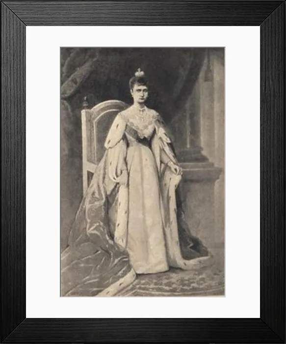 Framed Print : Русский: Александра Фёдоровна в коронационной мантии Framed Print : Русский: Александра Фёдоровна в коронационной мантии