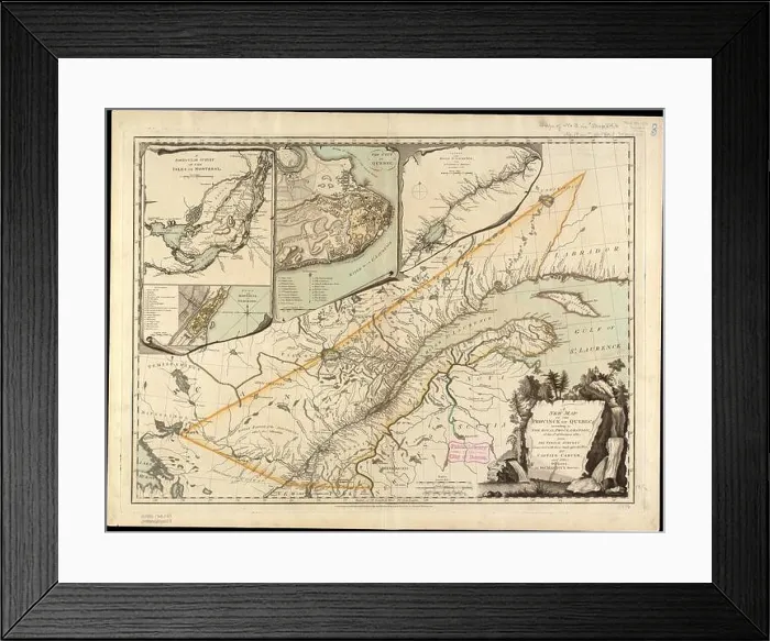 Framed Print : A new map of the Province of Quebec Framed Print : A new map of the Province of Quebec