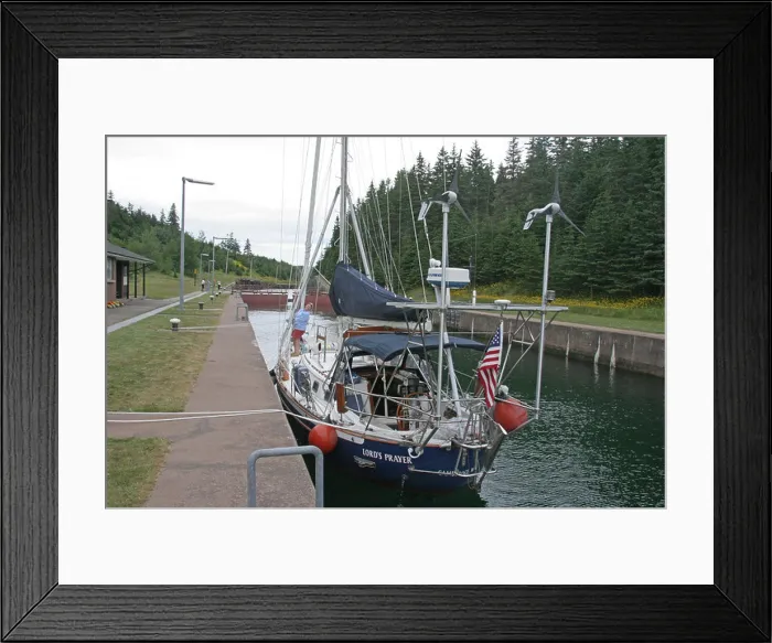 Framed Print : S / V “Lord's Prayer” in the Lock at St Peters, NS Framed Print : S / V “Lord's Prayer” in the Lock at St Peters, NS