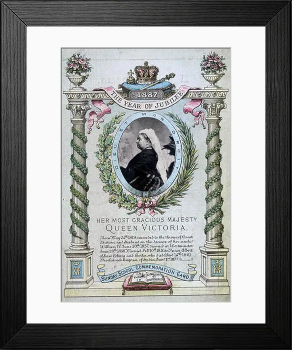Framed Print : The Queen Victoria Jubilee celebrates the 50th anniversary of Queen Victoria's reign in 1887 Framed Print : The Queen Victoria Jubilee celebrates the 50th anniversary of Queen Victoria's reign in 1887