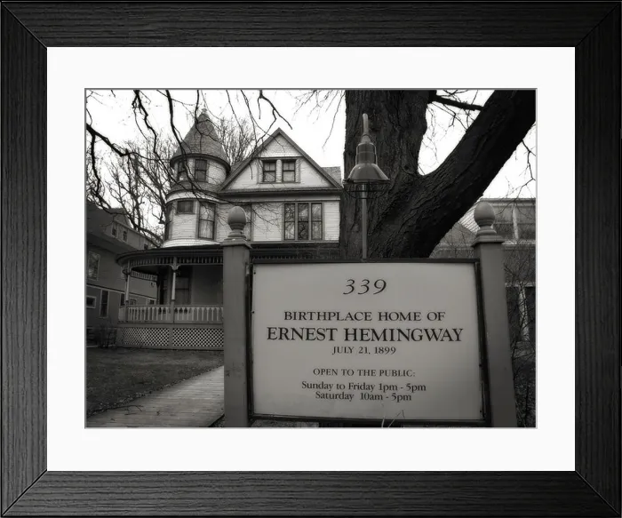 Framed Print : Ernest Hemingway birthplace home. Oak Park. Cook County. Illinois. USA