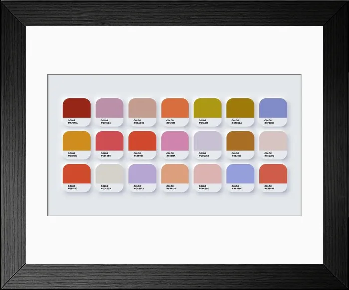 Framed Print : Color Palette, Color Swatches in RGB Framed Print : Color Palette, Color Swatches in RGB