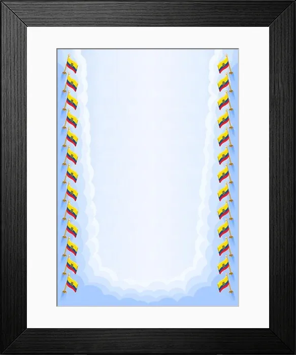 Framed Print : Vertical frame and border with Ecuador flag, template elements for your certificate and diploma. Vector Framed Print : Vertical frame and border with Ecuador flag, template elements for your certificate and diploma. Vector
