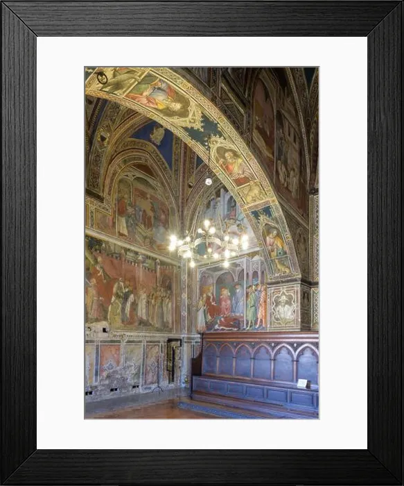 Framed Print : Frescoes by Spinello Aretino depicting episodes from the life of Pope Alexander III in the Sala di Balìa Framed Print : Frescoes by Spinello Aretino depicting episodes from the life of Pope Alexander III in the Sala di Balìa