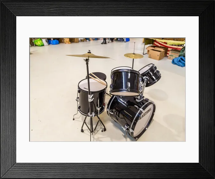 Framed Print : CESENA, ITALY - JANUARY 20, 2019: lights are enlightening Maxtone drums for sale in Antiques Fair
