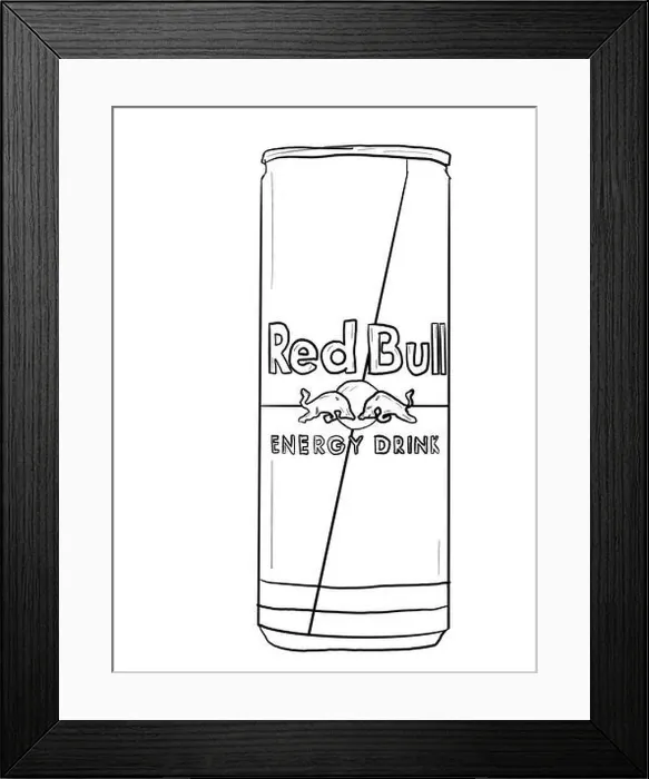 Framed Print : Red Bull Graphik Style Framed Print : Red Bull Graphik Style