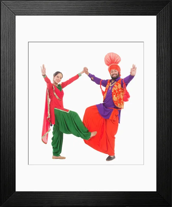 Framed Print : Bhangra the traditional folk dance from Punjab in North India Framed Print : Bhangra the traditional folk dance from Punjab in North India