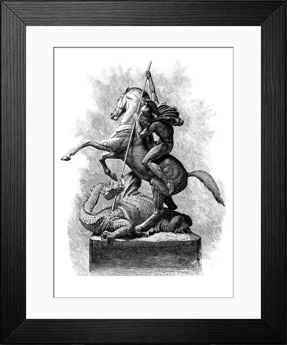 Framed Print : St. George and the Dragon, England Framed Print : St. George and the Dragon, England