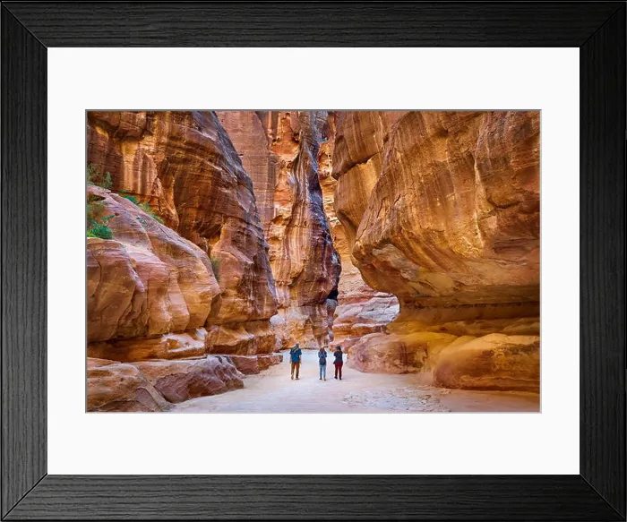 Framed Print : Siq - long canyon of Petra in Jordan Framed Print : Siq - long canyon of Petra in Jordan