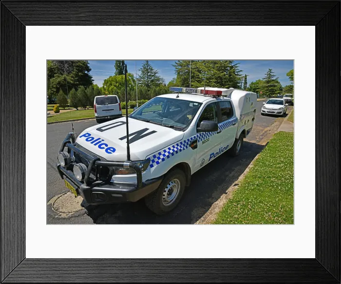 Framed Print : New South Wales police paddy wagon on the street in Glen Innes in northern NSW, Australia Framed Print : New South Wales police paddy wagon on the street in Glen Innes in northern NSW, Australia