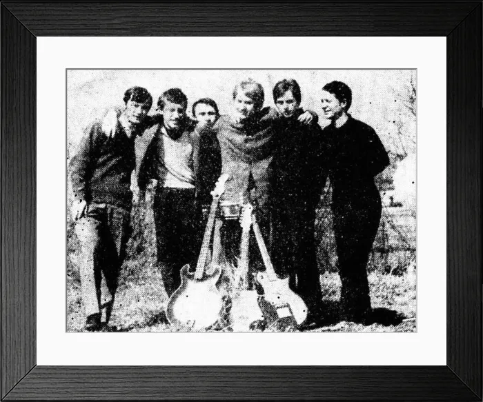 Framed Print : A 1966 photograph of the Polish rock band Zespół Dzikusy Framed Print : A 1966 photograph of the Polish rock band Zespół Dzikusy
