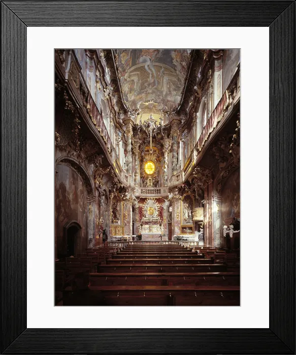Framed Print : München, Asamkirche, Blick nach Osten Framed Print : München, Asamkirche, Blick nach Osten