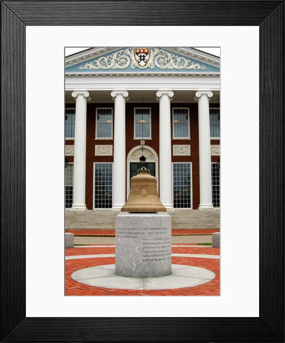 Framed Print : Replica of the Centennial Bell in front of the Baker Library Framed Print : Replica of the Centennial Bell in front of the Baker Library