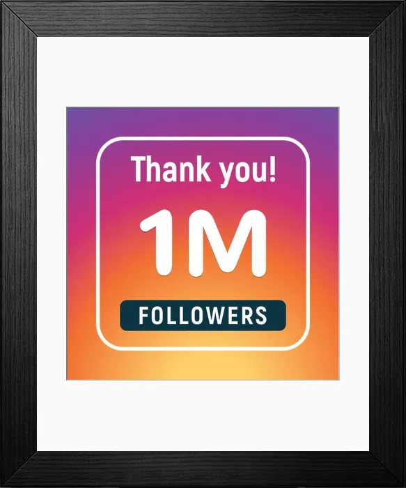 Framed Print : Thank you 1 million followers congratulation subscribe. 1m like follow anniversary Framed Print : Thank you 1 million followers congratulation subscribe. 1m like follow anniversary
