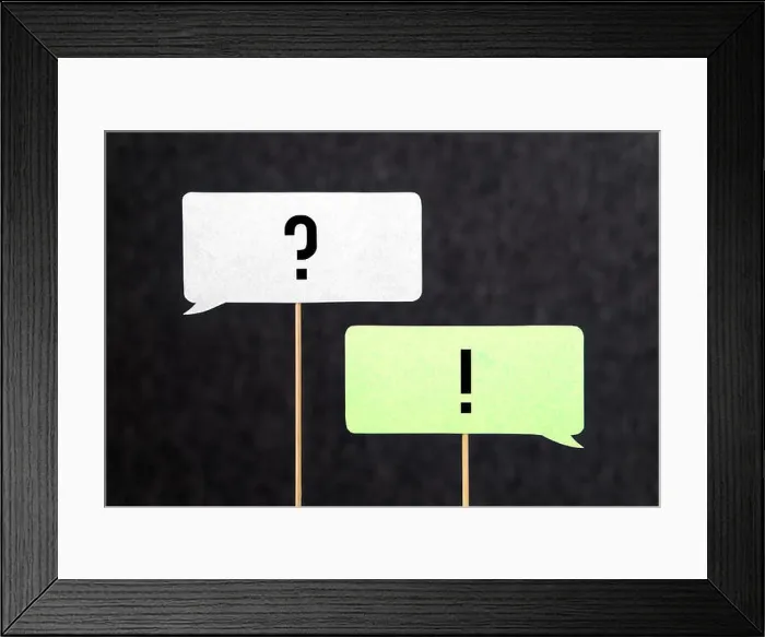 Framed Print : Question and answer. Interview Framed Print : Question and answer. Interview