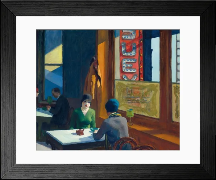 Framed Print : A colorful abstract drawing from an American Edward Hopper. Chop Suey print name Framed Print : A colorful abstract drawing from an American Edward Hopper. Chop Suey print name