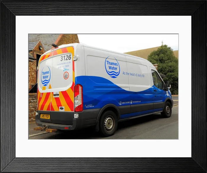 Framed Print : Thames Water, van, vehicle, Water Board, England, UK