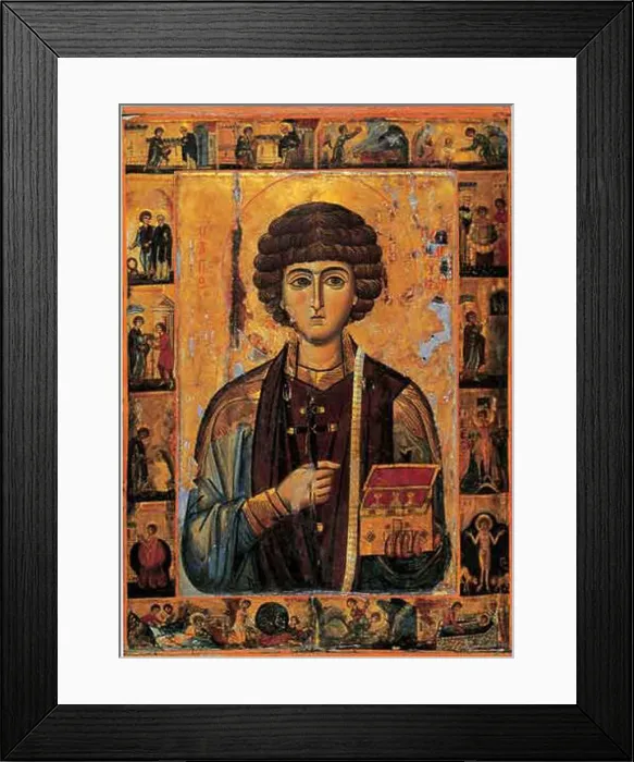 Framed Print : Icon of saint Panteleimon (Saint Catherine's Monastery) Framed Print : Icon of saint Panteleimon (Saint Catherine's Monastery)
