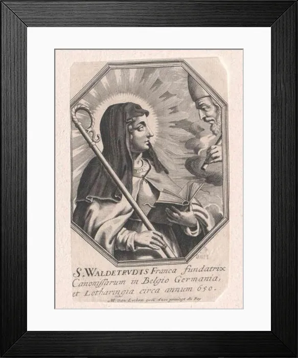Framed Print : Waldetrudis, saint Framed Print : Waldetrudis, saint