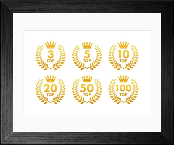 Framed Print : Top 3, 5, 10, 20, 50, 100 rating chart. Best in the ranking Framed Print : Top 3, 5, 10, 20, 50, 100 rating chart. Best in the ranking