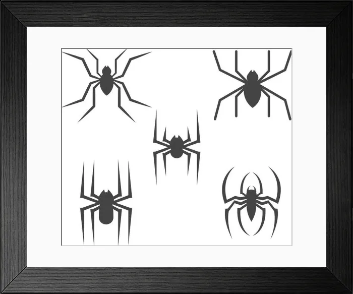 Framed Print : Spider Logo design vector illustration design template Framed Print : Spider Logo design vector illustration design template