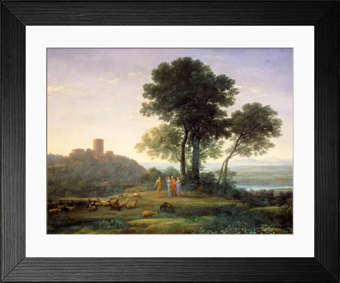 Framed Print : Claude Lorrain, painting, Jacob with Laban and his Daughters, 1676 Framed Print : Claude Lorrain, painting, Jacob with Laban and his Daughters, 1676