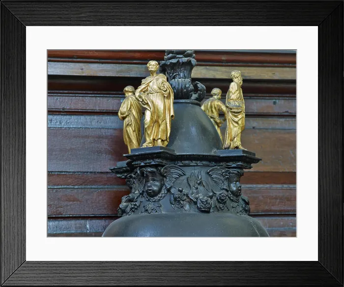 Framed Print : St Edmund King and Martyr, Church in the City of London. Apostles on the font cover Framed Print : St Edmund King and Martyr, Church in the City of London. Apostles on the font cover