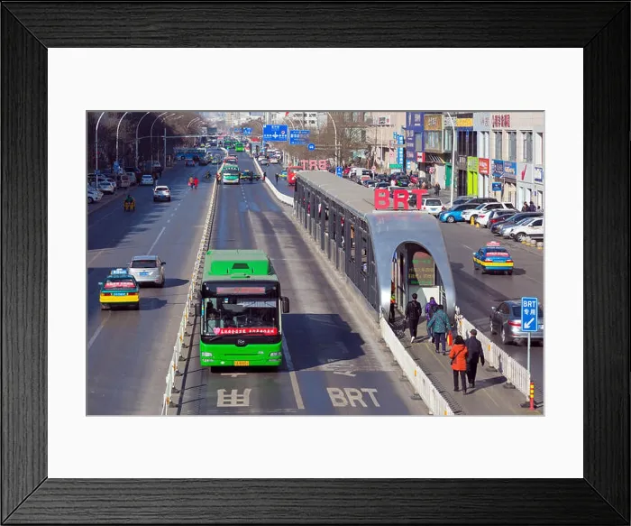 Framed Print : BRT stop, Yinchuan, Ningxia province, China Framed Print : BRT stop, Yinchuan, Ningxia province, China