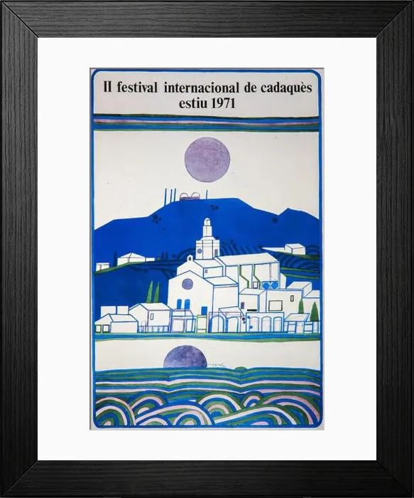 Framed Print : Cartel de Francesc Todó, II Festival Internacional de Cadaquès, estiu 1971'. Colección privada