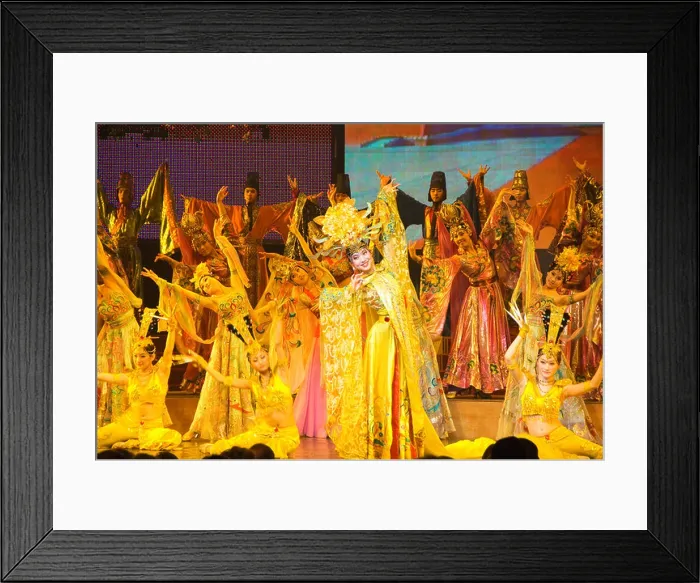 Framed Print : Tang Dynasty dance and Music Show at the Sunshine Grand Theatre, Xian City, Shaanxi Province, China Framed Print : Tang Dynasty dance and Music Show at the Sunshine Grand Theatre, Xian City, Shaanxi Province, China
