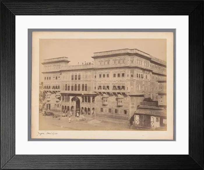 Framed Print : View of the façade of the Rajasthan School of Arts at Jaipur Framed Print : View of the façade of the Rajasthan School of Arts at Jaipur