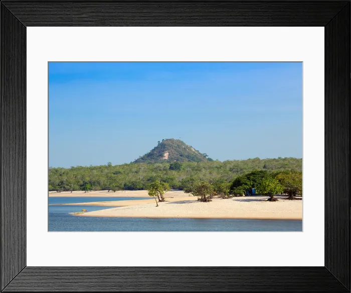 Framed Print : Ilha do Amor (love island) and beach in Alter do Chao, Brazilian Amazon