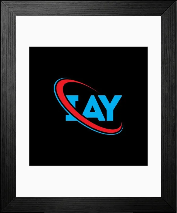 Framed Print : IAY logo. IAY letter. IAY letter logo design Framed Print : IAY logo. IAY letter. IAY letter logo design