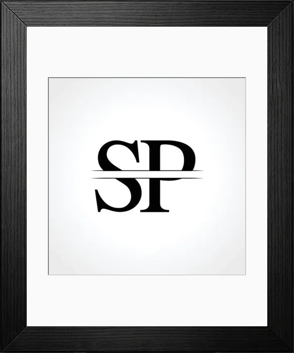 Framed Print : Initial Letter SP Logo Design Vector Template. SP Letter Logo Design Framed Print : Initial Letter SP Logo Design Vector Template. SP Letter Logo Design