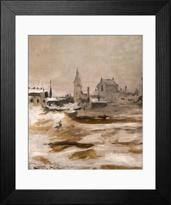 Framed Print : Effect of Snow at Petit Montrouge by Edouard Manet- Oil Painting Artwork Framed Print : Effect of Snow at Petit Montrouge by Edouard Manet- Oil Painting Artwork