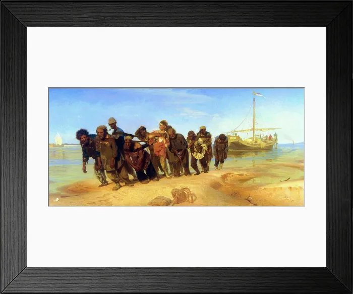 Framed Print : Barge Haulers on the Volga, 1873 Framed Print : Barge Haulers on the Volga, 1873
