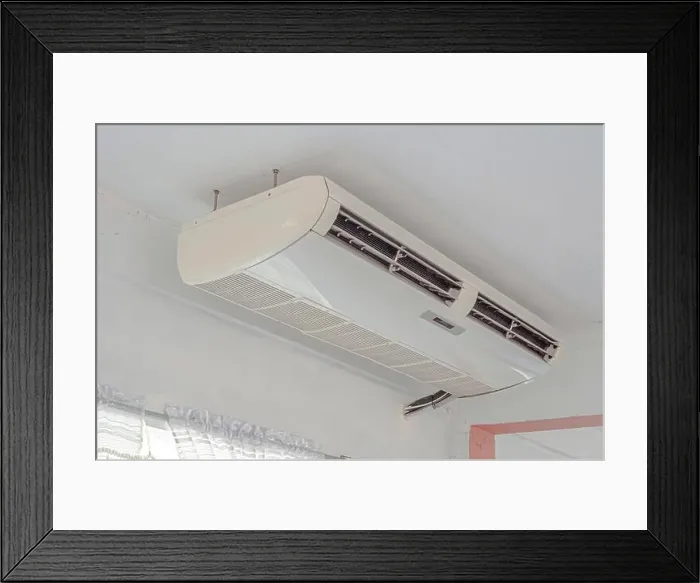 Framed Print : Side Angle Of Indoor Unit Of A Split Air Conditioning System Framed Print : Side Angle Of Indoor Unit Of A Split Air Conditioning System